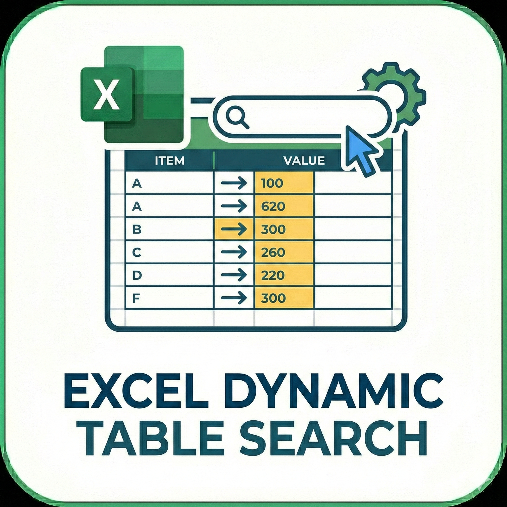 Dynamic Table Search template